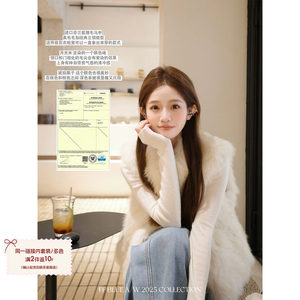 
FF BLUE Korean women's fur 2-color Finnish imported whole leather fox fur vest women's stand-up collar fur coat