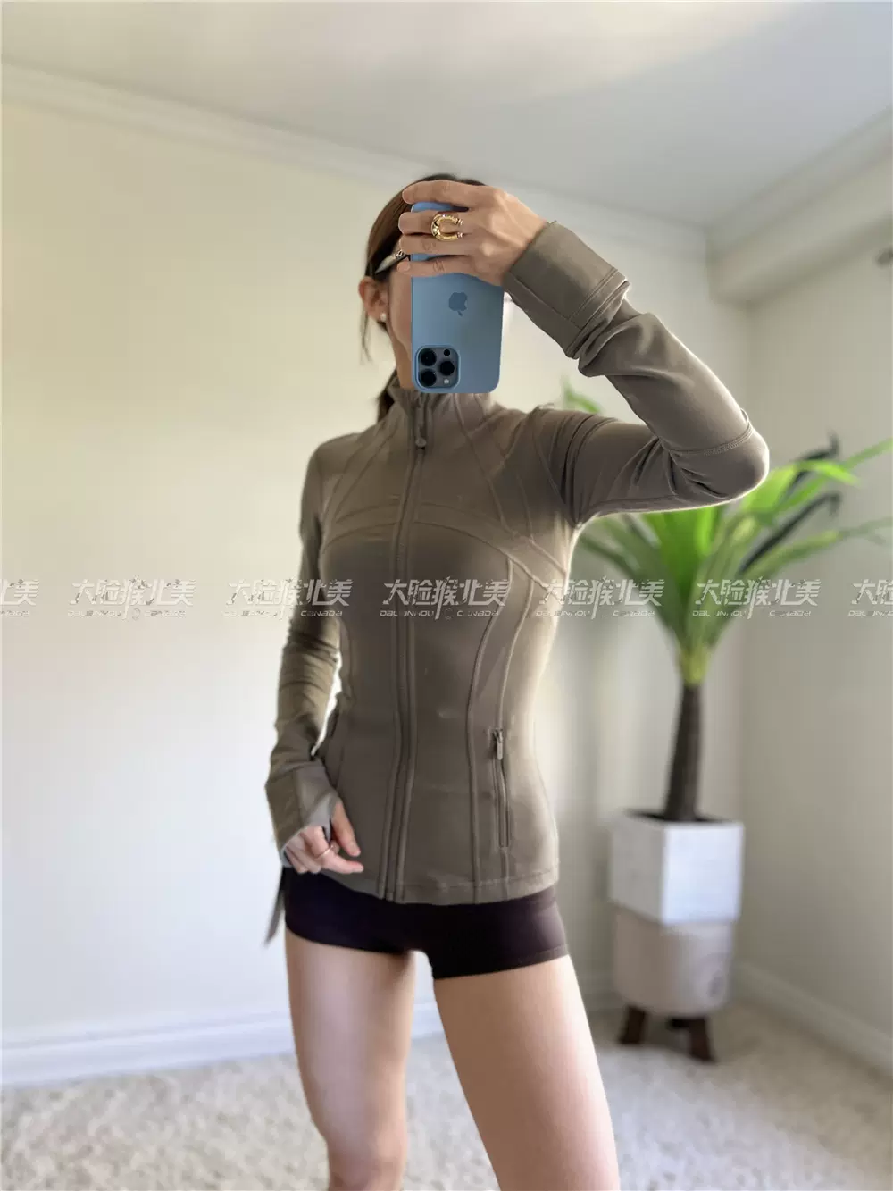 国现lululemon Define Jacket 瑜伽运动女款修身显瘦夹克经典款-Taobao