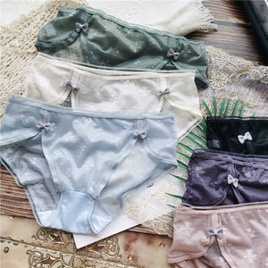 [80-115] Cheongsam style#cute sexy temptation low waist ice silk mesh yarn comfortable low waist women's underwear
