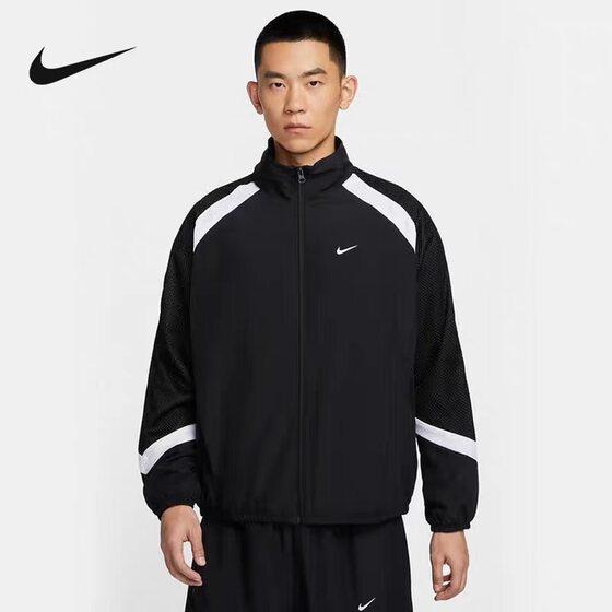 
NIKE/Nike men's patchwork contrasting loose sports stand collar woven jacket HV3364-010