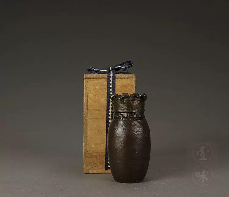 日本铜制佐渡铜器蜡型花蕾型小花瓶花器本间琢斋造（附原箱）-Taobao