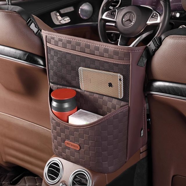 Car storage bag Car seat middle rear seat storage bag Children's multifunctional storage mesh bag in the car