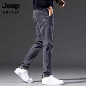 
Jeep Jeans Men's 2026 New Spring Elastic Slim Small Feet Trendy Men's Casual Versatile Long Pants