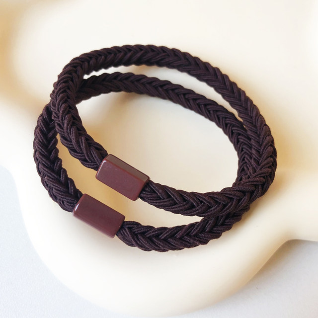 High -elastic head rope 2023 new woven rubber band female tie hair hair ...