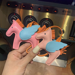 Mini Angel Pegasus Pendant Handmade with Stitching, Cute Tassel Bag Charm for Women, Car Decoration