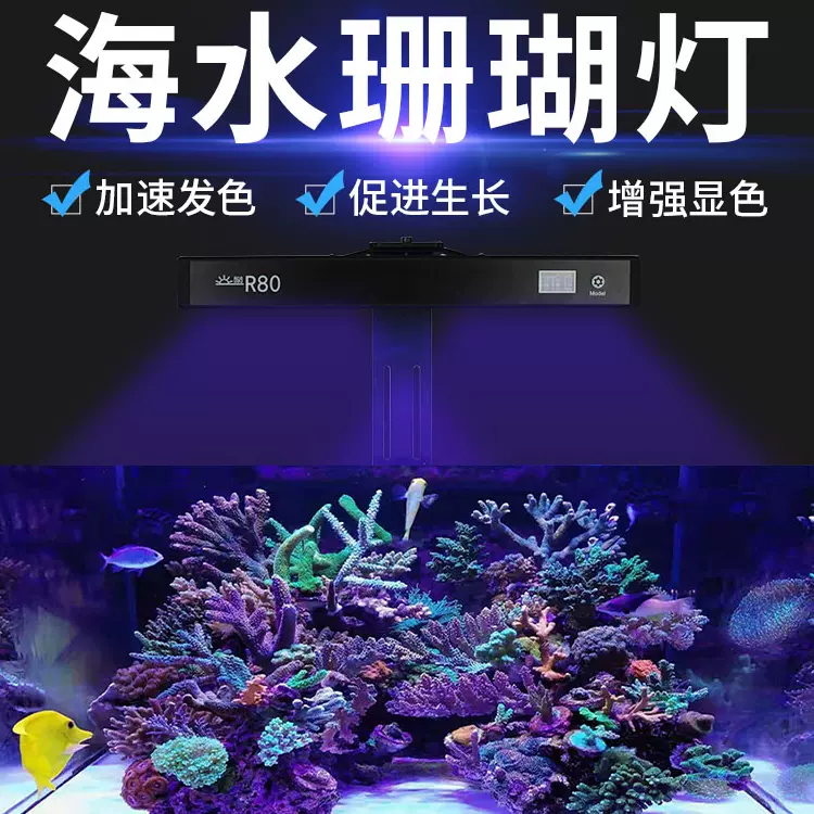 智控海洋r80日出日落160w海水珊瑚led灯8路wifi控制