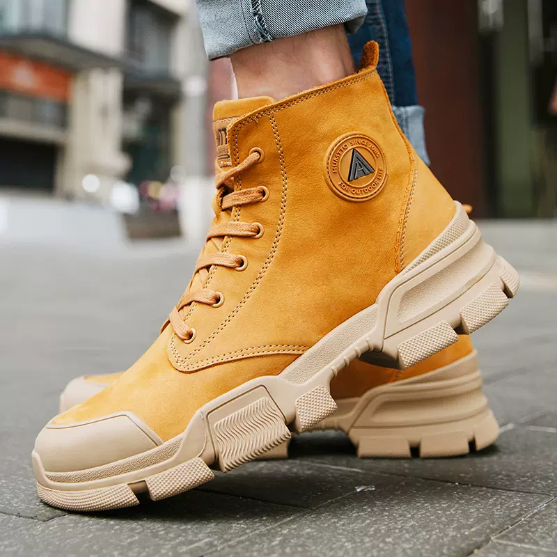 悍途登山靴男高帮防水鞋防滑户外加绒保暖徒步登山