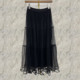 33016 European fashion versatile mid-length rear gauze skirt skirt cake skirt slimming new spring 2025