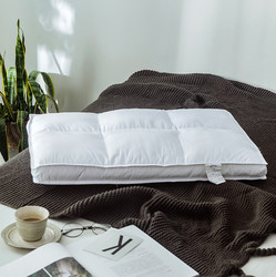 Japanese-Style White Pure Cotton Feather Velvet Flat Pillow Core Low Pillow Square Single Adult Low Pillow Neck Protection