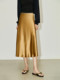 Glitter skirt LILY2025 summer new women's acetic acid blend temperament draped and slim A-line high-waist skirt