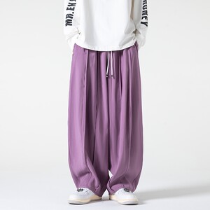 
Japanese loose large size harem pants solid color young people trendy work pants hip-hop versatile casual long pants autumn