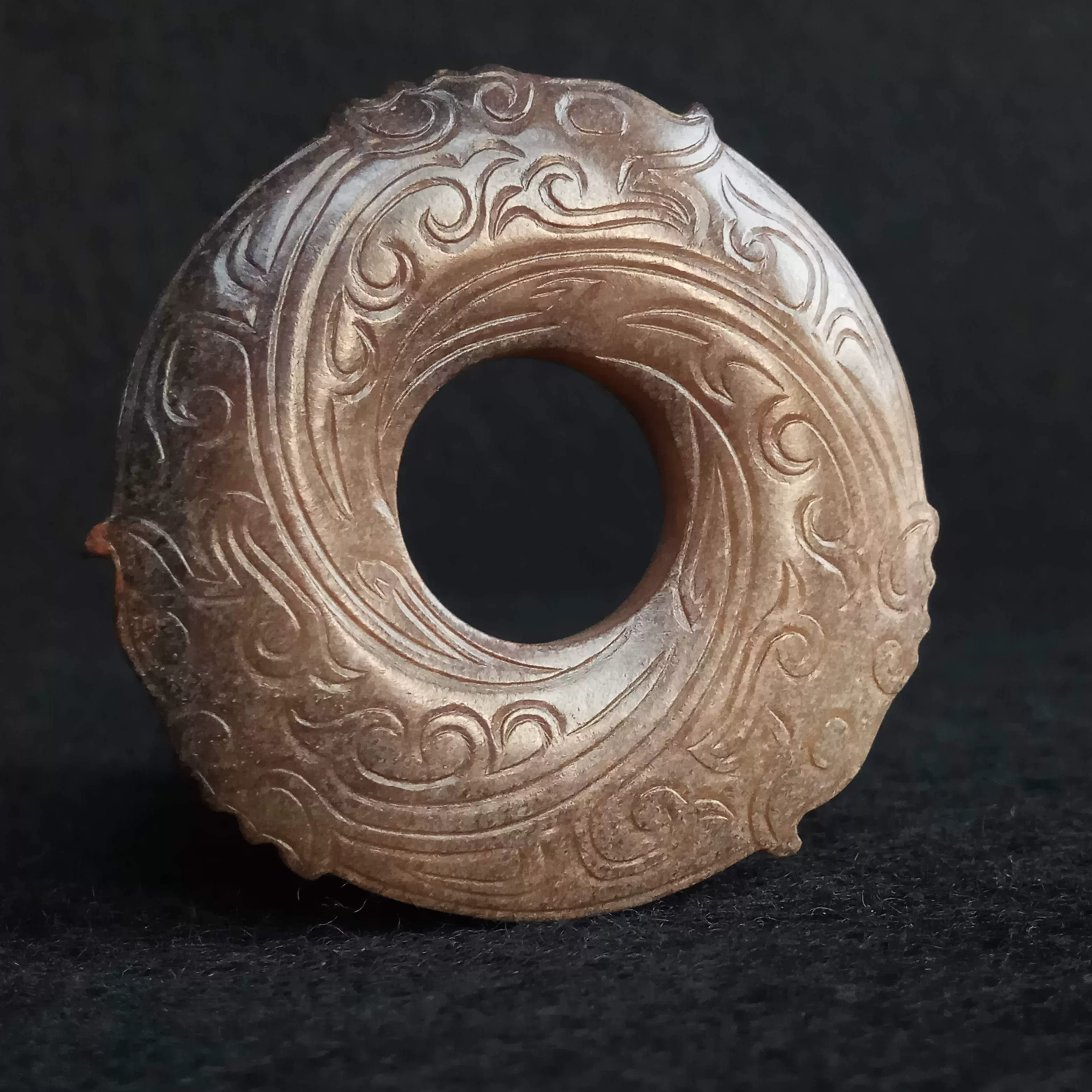 高古玉战汉玉器老和田青白玉圆雕玉鸟鸟形玉饰挂件