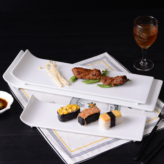 Nordic Ceramic Rectangular Sushi Plate I ZenQ Designs