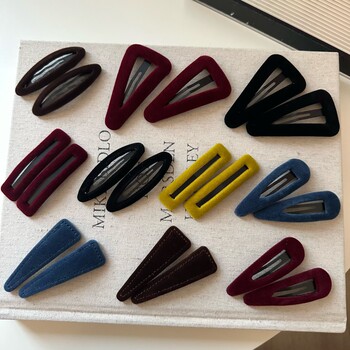 New autumn and winter velvet handmade hair clips