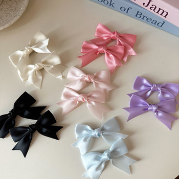 
Cute satin bow hairpin bangs clip