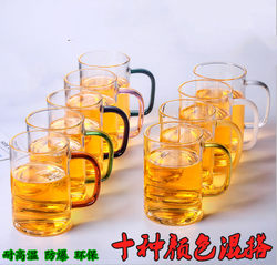 Explosion-Proof Thickened Tea Cup, Heat-Resistant Lead-Free Glass Tea Cup with Handle, High Borosilicate Glass Cup, Green Tea Cup, Milk Set