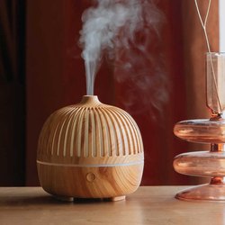 Ancient Wood Grain Aroma Diffuser for Home Use, Silent Indoor Long-Lasting Fragrance Essential Oil Atomizer, Large Mist Volume Humidifier, Gift