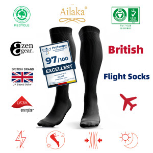 Ailaka British flight artifact economy class long-distance flight compression socks elastic compression socks leggings socks for men and women