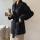 New autumn and winter high-end cashmere double-sided wool small jacket tied short wool coat women's suit top