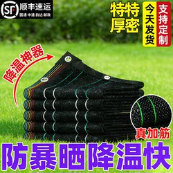 Thickened and Densified Sunshade Net, Heat-Insulating Sunshade Cloth, Black Shade and Light-Blocking Sun Net for Rooftop Balcony