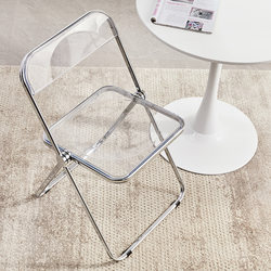 Transparent Chair, Acrylic, Trendy, Popular in Online Fashion Stores, Photo Prop Chair, Simple, for Home Use, Dining Chair, Stool, Folding Chair