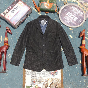 Light and soft! Imported closed velvet goatskin leather leather clothes men's suit suit casual light light laser engraving
