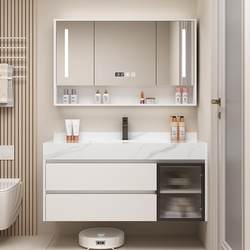 New Slate Seamless Ceramic Integrated Basin Simple Washbasin Hand Washbasin Bathroom Bathroom Cabinet Combination