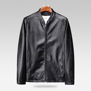 Casual leather jackets for men in spring, autumn and winter fashion motorcycle style Korean style slim fit versatile stand collar leather jackets men's jackets