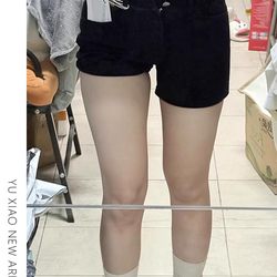 Black Denim Shorts for Women, Summer Thin Style, Popular for Pear-Shaped Body, High-Waisted, Slimming, Petite, Stretchy A-Line Hot Pants