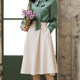 New summer Japanese sweet polka dot skirt A-line pocket versatile high waist mid-length umbrella skirt women's skirt
