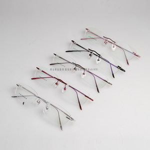 Authentic Bonnie pure titanium frameless glasses frame, light frame, men's and women's eyes 1062