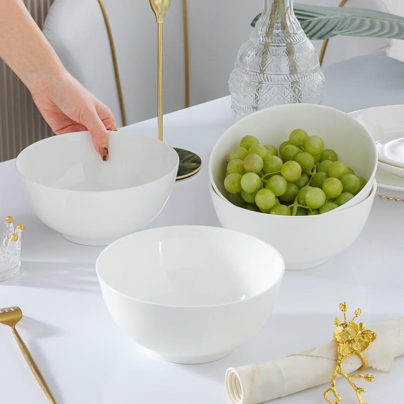出口级纯白骨瓷7英寸面碗汤碗大碗陶瓷泡面碗餐具碗大容量捞面碗-淘宝网