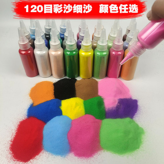 JMZLLRX – Kit De 60 Sables Colorés Pour Peinture Sur Sable Et DIY – 1,25 Oz Chaque – Bouteilles Individuelles