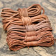 DIY material hand-woven cowhide rope natural color round head layer retro cowhide rope bracelet necklace skipping rope