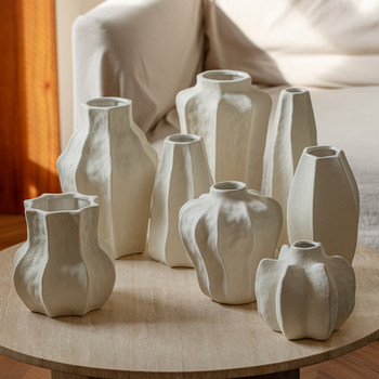 French simple designer creative ceramic vase model room entrance hotel bed and breakfast flower utensils decoration ornaments