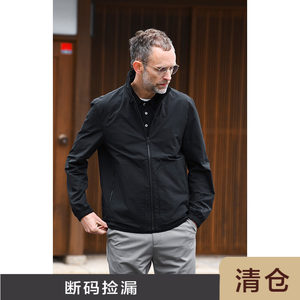 JSSD HOMME Spring and Autumn New Japanese Business Fabric Men's Jacket Stand Collar Jacket Business Commuter Jacket Men