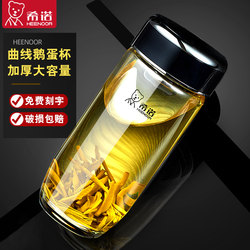 New Xino Single-Layer Glass Cup, Large Capacity, Official Genuine Water Cup for Men, Office Tea Cup, Large Belly Goose Egg Cup