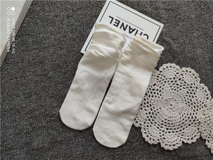Summer ladies thin socks white black pile of socks breathable sweat -absorbing bamboo cotton sweat absorption college style versatile cotton socks