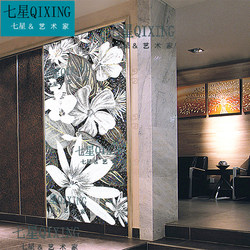 Mosaic Lily Fine Cut Mosaic Background Wall Puzzle Entrance Restaurant Tile Background Wall