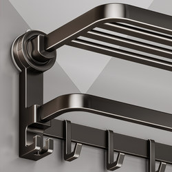 Suction Cup Towel Rack for Bathroom, No-Drill Storage Rack, Integrated Toilet Towel Storage Hanging Rod and Rack