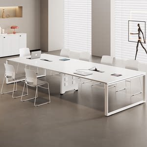 
Conference table long table simple modern office furniture long table rectangular training table conference room table and chair combination