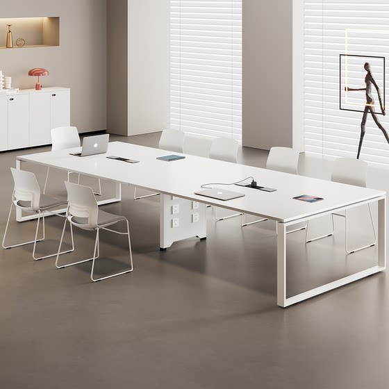 
Conference table long table simple modern office furniture long table rectangular training table conference room table and chair combination