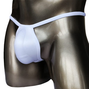 Men's cup shaped thong, youth low waisted, sexy 3D lifting buttocks, prominent display, large underwear, swimming trunks, pad protectors, gay