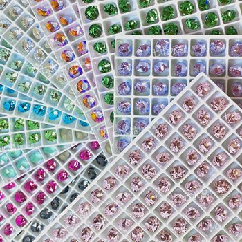 Nail earrings DIY bottom round drilling Chinese collection
