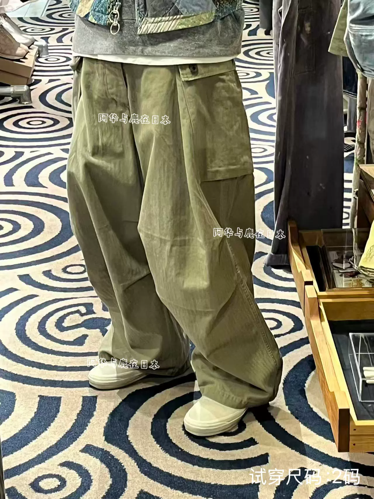 日本代购WTAPS SPST2501/TROUSERS/POLY.TWILL 抽绳工装裤25AW