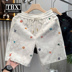 High-end European embroidered shorts for men 2025 new summer outer wear casual sports beach pants for men