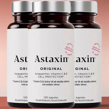 3 bottles of Astaxin Swedish Natural Astaxanthin Soft Capsules Official Imported Original Oral Adult Rain Red Cyclops