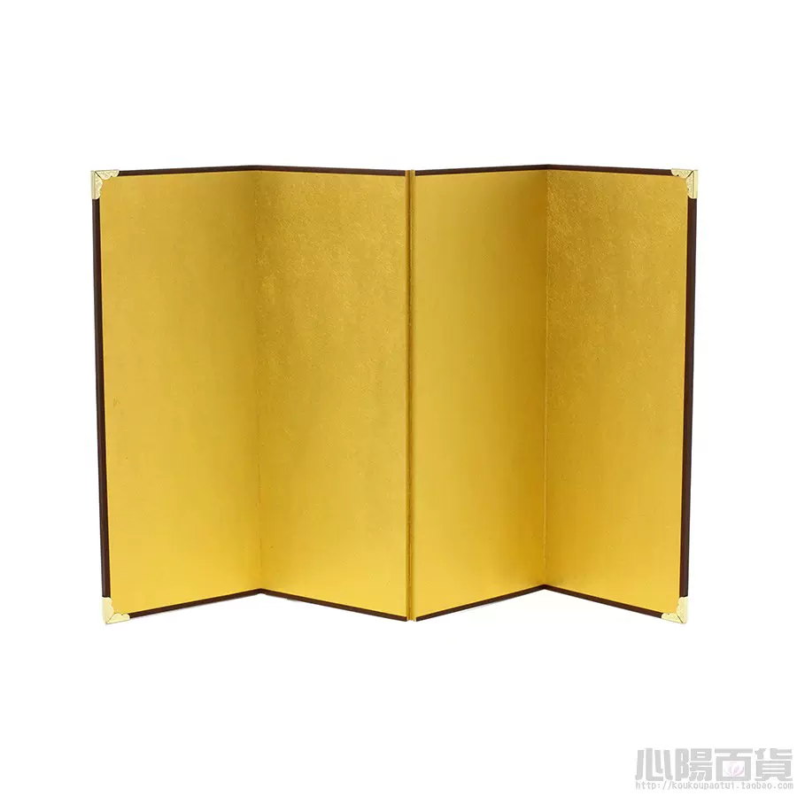 高255mm金屏风四种长度日本锦川堂装饰背景用两折四折屏风 -Taobao