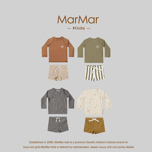 Denmark Marmar Kids Children's Swimsuit New European and American Boy Swimming Slim Sleeping Sleeping Swimsuit Sunflow Sunfers
