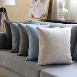 Linen Throw Pillow Cushion Sofa Cushion Living Room Office Modern Simple Large Backrest Headboard Lumbar Pillow Cover Without Insert